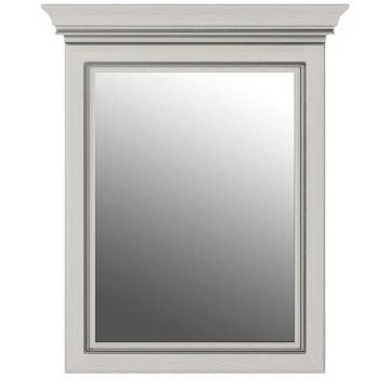 Oglindă White lus 60, ramă MDF elegantă și finisaj premium, sticlă securizată, 75x10.5x89.5 cm, frasin alb/pin argintiu