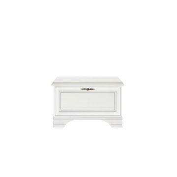 Pantofar Idento TUMBA SFK1B, design clasic cu spațiu de depozitare, PAL și MDF, 80x35x50 cm, alb alpin