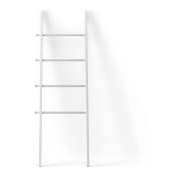 Scară decorativă albă din lemn masiv de plop Leana – Umbra