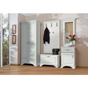 Set Cuier Idento, 5 Piese Funcționale, PAL Laminat și MDF, Dimensiuni Variabile, Alb Alpin