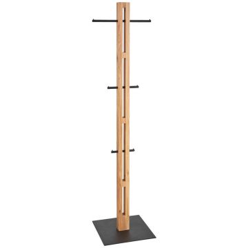 Stander Haine in negru, culoare lemn stejar 45/174,9/40 cm