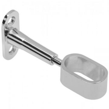 Suport intermediar ajustabil pentru bara ovala, finisaj crom lucios GT, 30,5x15,5 mm