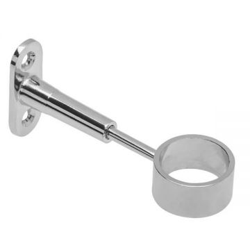 Suport intermediar ajustabil pentru bara rotunda, finisaj crom lucios GT, D: 25 mm