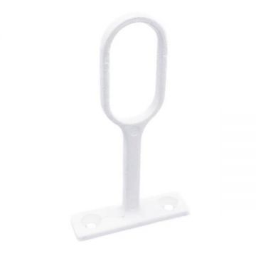 Suport intermediar pentru bara umerase ovala, finisaj alb mat