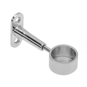 Suport lateral ajustabil pentru bara rotunda, finisaj crom lucios GT, D: 25 mm