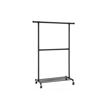 Suport pentru haine cu roti, Songmics, 110 kg, HSR62BK, Negru