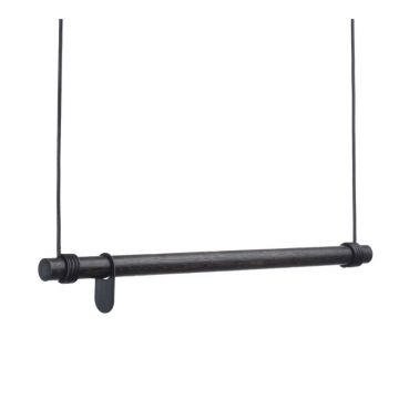 Cuier de perete negru din lemn de stejar 80 cm Swing M – LIND DNA