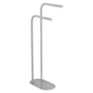 Suport pentru prosoape argintiu mat din oțel inoxidabil Levante – Wenko