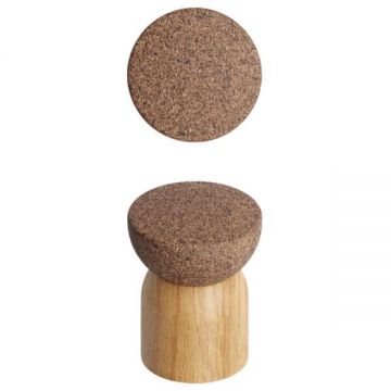 Agatatoare cuier Piece, finisaj stejar/pluta, 48x64 mm