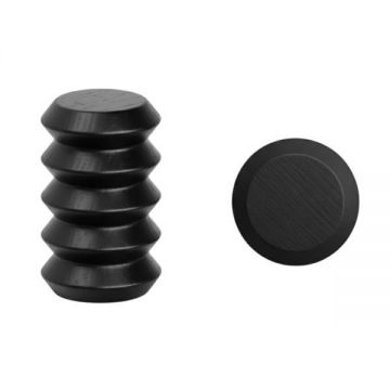 Agatatoare cuier Pulse, finisaj negru mat lacuit, 28x45 mm