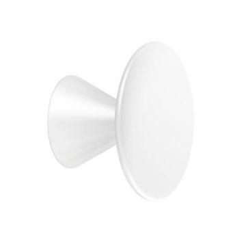 Agatatoare cuier Stam, finisaj alb mat, 60x35 mm