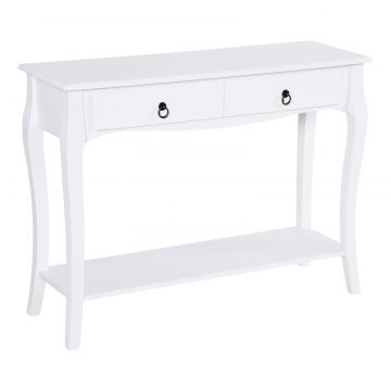 consola pentru hol, 100x33x76 cm, alba