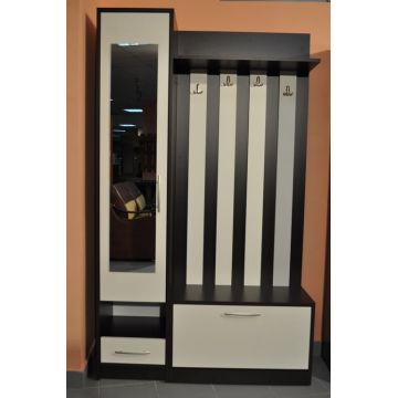 Cuier Andrei pentru Hol cu Dulap, Oglinda si Pantofar - Set Mobilier Hol Complet