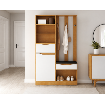 Cuier LUXOR Cires Alb 120x30x200 cm