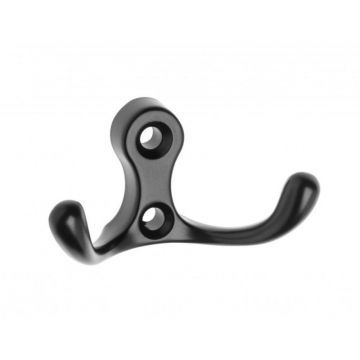 Cuier Model Berlin, 2 Carlige, Finisaj Negru Mat