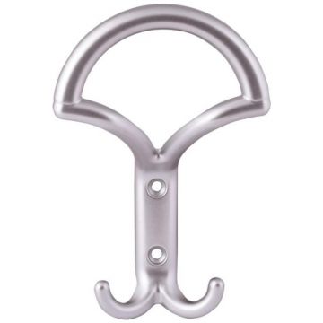 Cuier Model Eta Semirotund, 3 Carlige, Finisaj Aluminiu