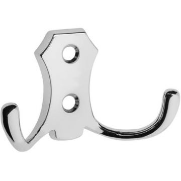 Cuier Model Fiko, 2 Carlige, Finisaj Crom Lucios