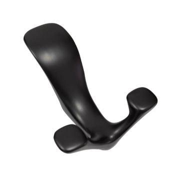 Cuier Model Lugo/Toledo-A0, 3 Carlige, Finisaj Negru Mat