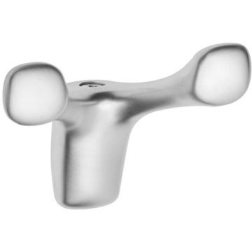 Cuier Model Lugo V1/Toledo-B0, 2 Carlige, Finisaj Aluminiu