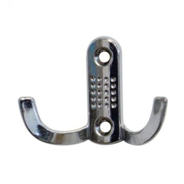 Cuier Model Noktali, 2 Carlige, Finisaj Crom Lucios