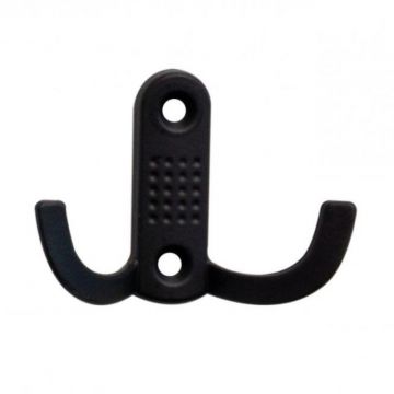 Cuier Model Noktali, 2 Carlige, Finisaj Negru Mat