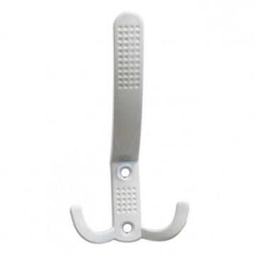 Cuier Model Noktali, 3 Carlige, Finisaj Alb