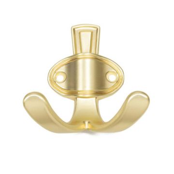 Cuier Model Zefir/Coruna, 2 Carlige, Finisaj Auriu Mat