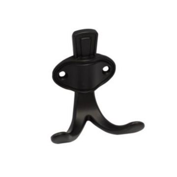 Cuier Model Zefir/Coruna, 2 Carlige, Finisaj Negru