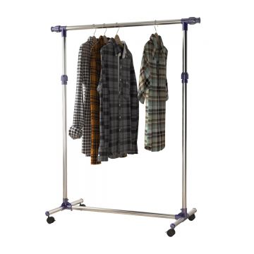 Cuier Reglabil cu Roti - Inox 160 170 cm, Mobil  Robust