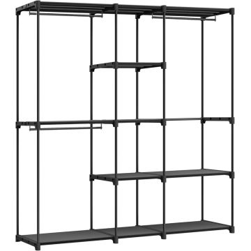 Cuier stander modular Negru Songmics 182x43x182 cm