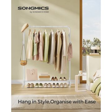 Cuier stender, Fabio, Alb, 103.5x39x155cm