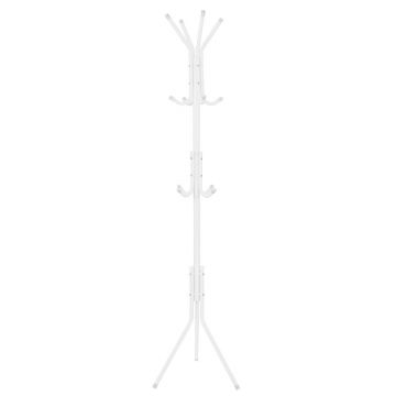 Cuier tip pom metalic Sersimo, 12 agatatoare, 177cm, alb