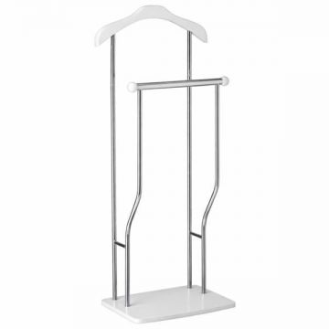 Portmantou dublu Greg, cu spatiu pentru pantofi, finisaj alb, 400x300x1070 mm