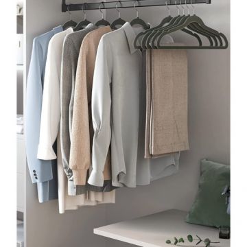 Set De 30 De Umerase Din Catifea, Gri, 43.5 Cm