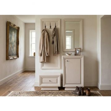 Set pentru hol Largo 4 piese comoda KOM 1K, oglinda LUS60, coomda KOM 1D si cuier WIE60 cashmire