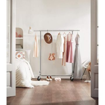 Suport mobil cu 1 bara Chrome 2, (110-150) x 55 x 160 cm