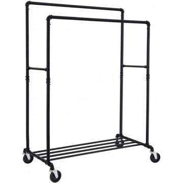 Suport mobil cu 2 bare Black 1, 100 x 59 x 146/162 cm