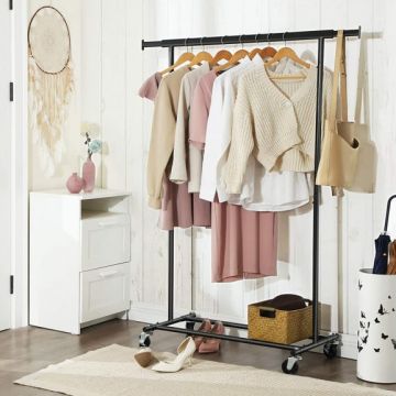 Suport mobil cu roti Black 3, (92-132) x 45.4 x 160 cm