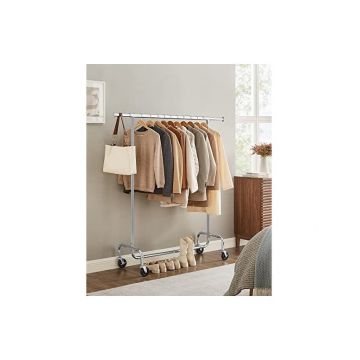 Suport pentru haine cu roti, Songmics, 130 kg, HSR11S, Silver