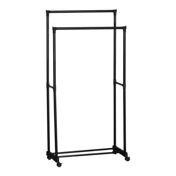 Suport pentru haine, Ganco, Negru, 39x74.5x157 cm