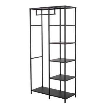 Suport pentru haine negru din metal 90x183x40 cm Valde – Bloomingville