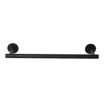 Suport pentru prosoape negru mat autoadeziv din metal Fixeo – douceur d'intérieur