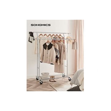 Suport pentru umerase, Songmics, Argintiu, HSR12S, 129-169 cm