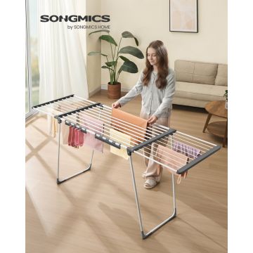 Suport uscator de rufe Bunji Alb 113.5x62.5x90 cm